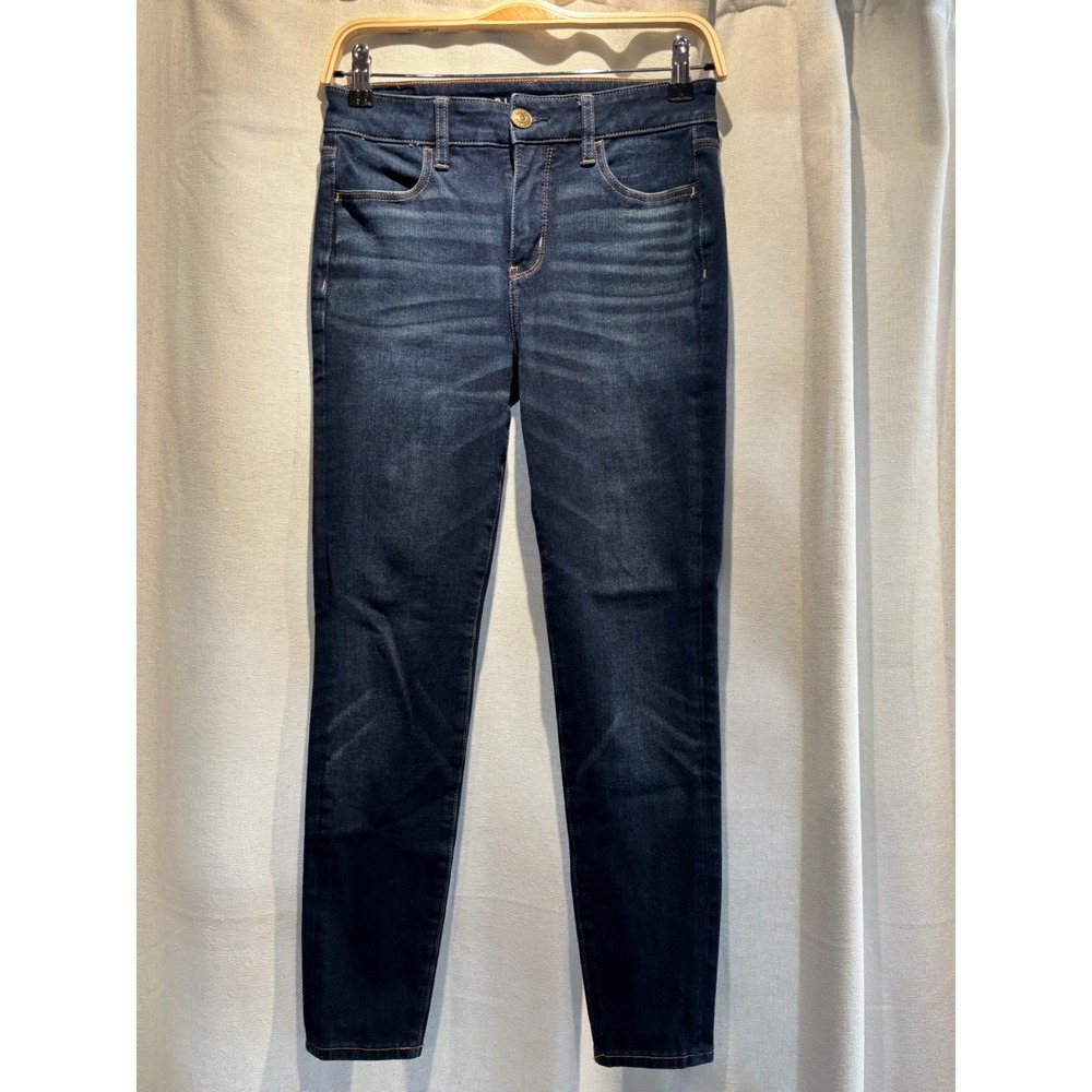 American Eagle Dream Jean High Waisted Skinny Jeans Dark Indigo Blue women size4